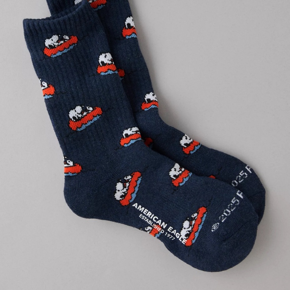 Christmas American Eagle Outfitters Navy Blue Graphic Socks